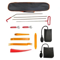 emergency auto tools universal car tool kit 18 piece vehicle auto emergency tool set with long reach grabber air wedge pump non