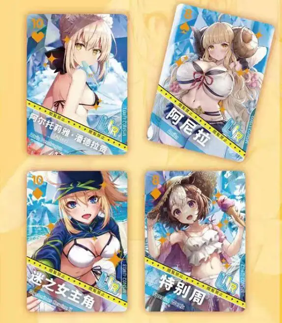 Juego de cartas de colecci&oacute;n de diosa Story para ni&ntilde;os, regalo de cumplea&ntilde;os, ZR SSR PR Rem, juguetes de mesa para Familia y Navidad-2