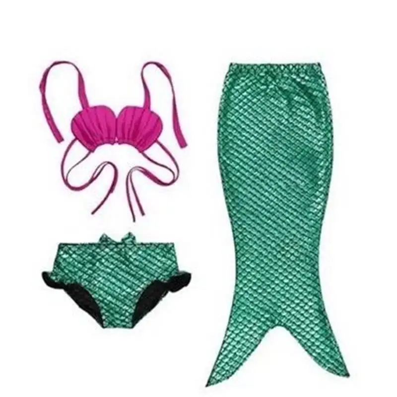 Костюм Русалочки купальный костюм из 3 предметов для девочек на день рождения