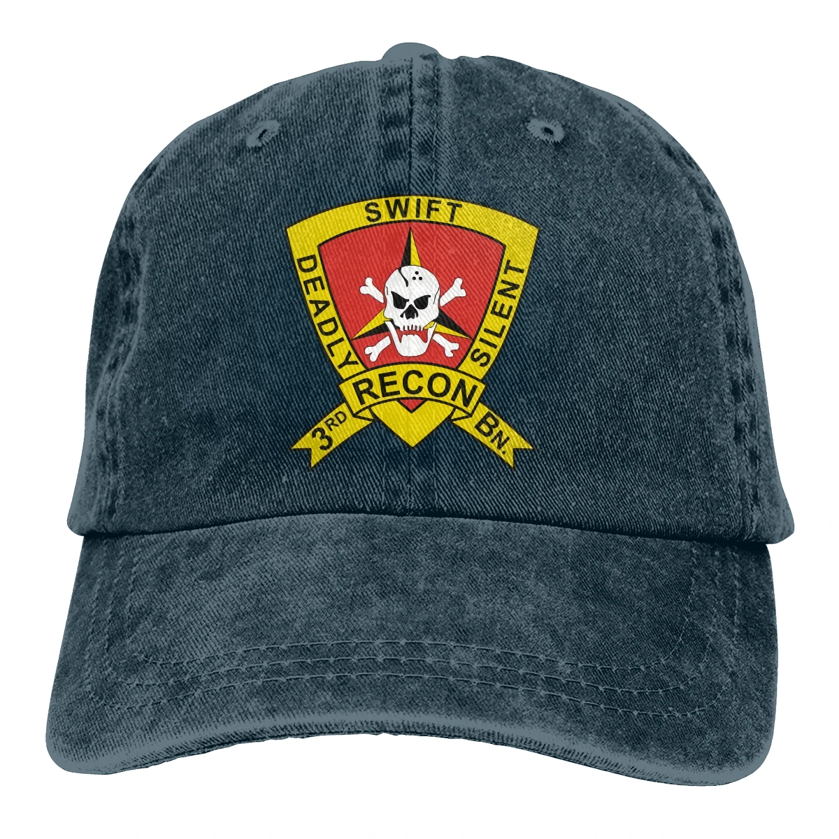 

Marines U-S-M-C 3rd Reconnaissance Battalion mens women's Retro Washed Cowboy hat Trucker Hat