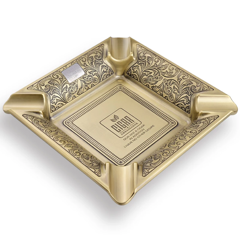 

Luxury Sumptuous European Style Copper Metal Hand-Painted Retro Home Decoration Cigar Ashtray Cigar Gift Set CIG028