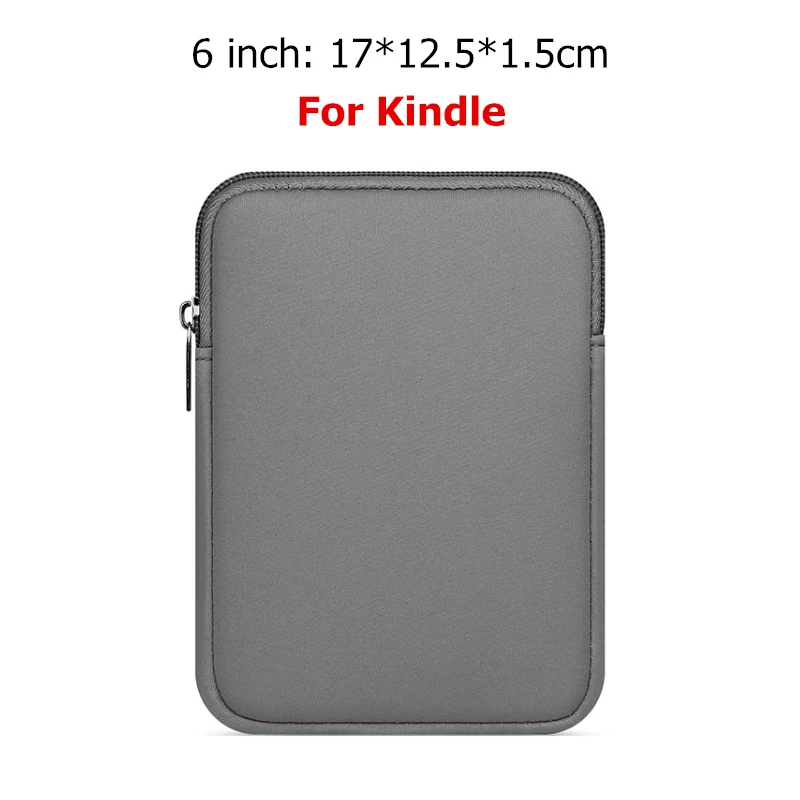 Мягкий чехол для планшета BinFul " 7,9" 9,", Чехол для ipad mini 2 3 4 air 1 2, универсальный чехол для планшета на молнии - Цвет: 6 inch grey