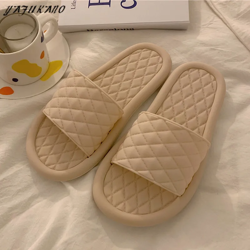 

Fashion Diamond Home Womens Slippers 2021 Summer Non-slip Bathroom Slides Indoor Comfortable Soft Flip Flops New A Arrival