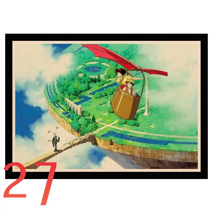 Идеальный JL Laputa Castle in the Sky Хаяо миядзяки; домашний декор крафт Бумага высокое качество постер на стену стикеры TKZC01