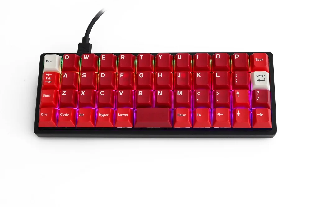 

bm40rgb bm40 rgb 40% hot swappable Custom Mechanical Keyboard PCB programmed qmk firmware rgb switch underglow type c planck