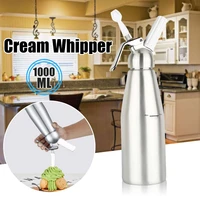 1l professional aluminum whipped cream dispenser gourmet whipper canister cream whipper