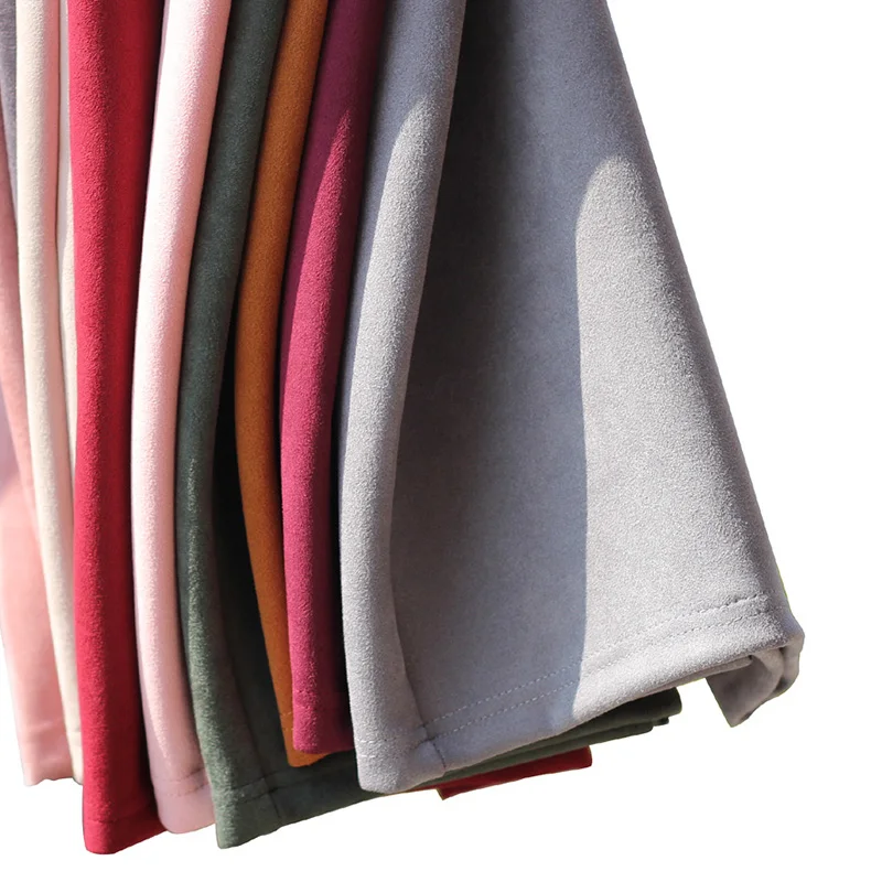 Женская юбка Сезон Зима Однотонная замшевая рабочая одежда обтягивающая