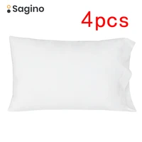 4pcs pillow case solid color bed pillowcases standard white pillow cover bedding bedroom household 21x34inch phft200