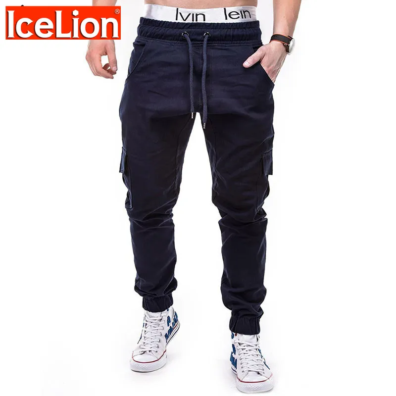 

2021 новые модные повседневные леггинсы, мужские однотонные брюки, мужские брюки с карманами на шнурке, эластичные мужские джоггеры, спортивн...