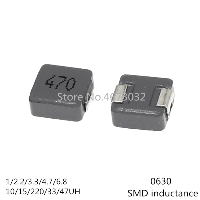 100 шт 0630 SMD Силовые индукторы 1uh 2.2uh 3.3uh 4.7uh 6.8uh 10uh 22uh 33uh 47uh чип индуктор 6*6*3 |