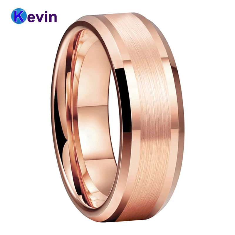 Мужское и Женское Обручальное кольцо из розового золота вольфрама с