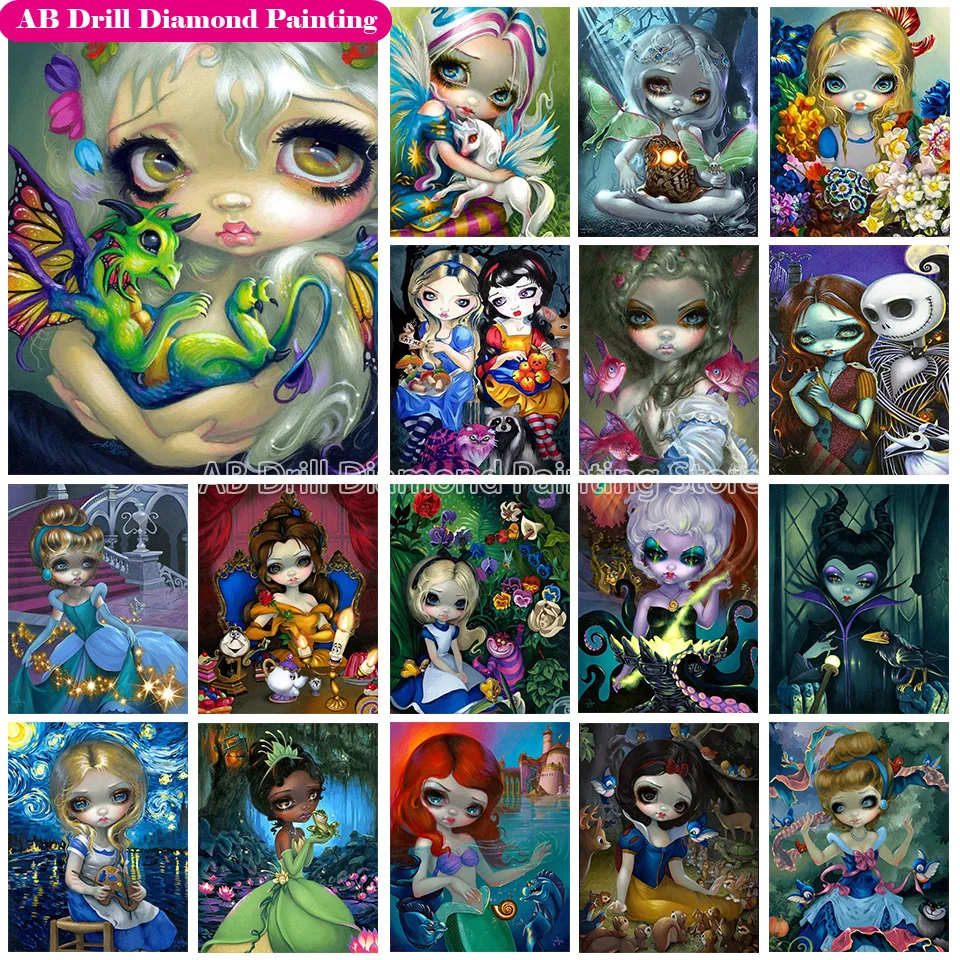 

5D DIY Full Square Diamond Cartoon AB Diamond Art Diamond Painting Kits Girl Diamond Diamond Series Handmade DIY Gift Home Decor