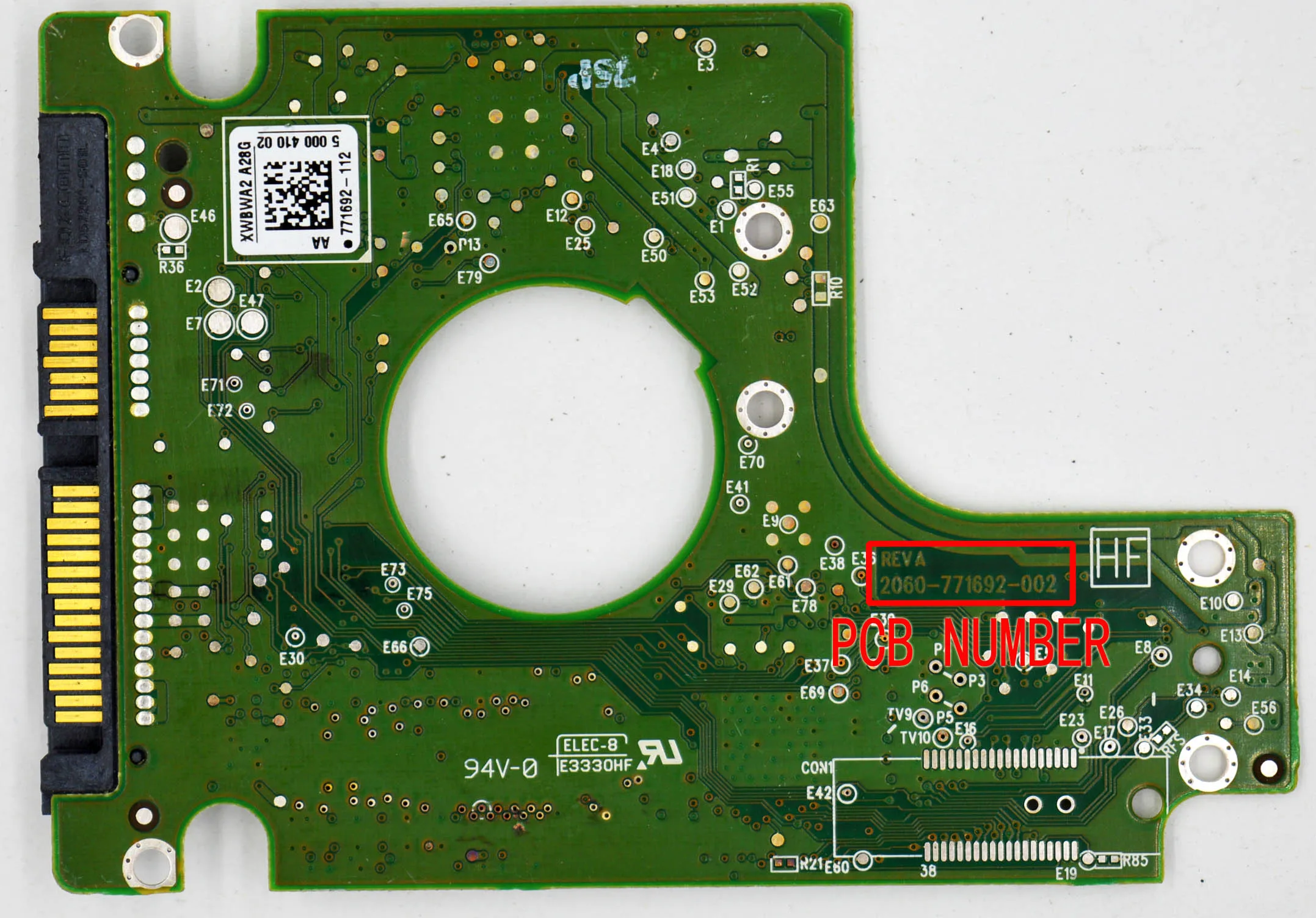 Печатная плата HDD PCB 2060-771692-002 REV P1 2060 771692 002 / 771692-102 WD6400BPVT | Компьютеры и офис