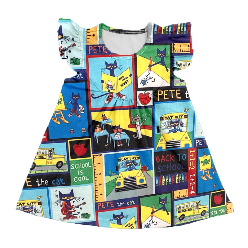 2020 Новое Детское летнее платье для маленьких девочек школьное эксклюзивное