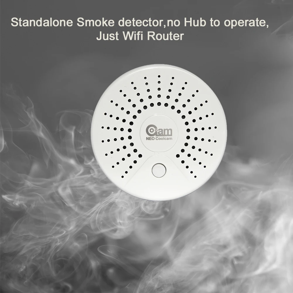 NEO COOLCAM Smart Life автономный Wi-Fi датчик дыма с датчиком температуры датчик сигнализации Беспроводной детектор дыма IFTTT