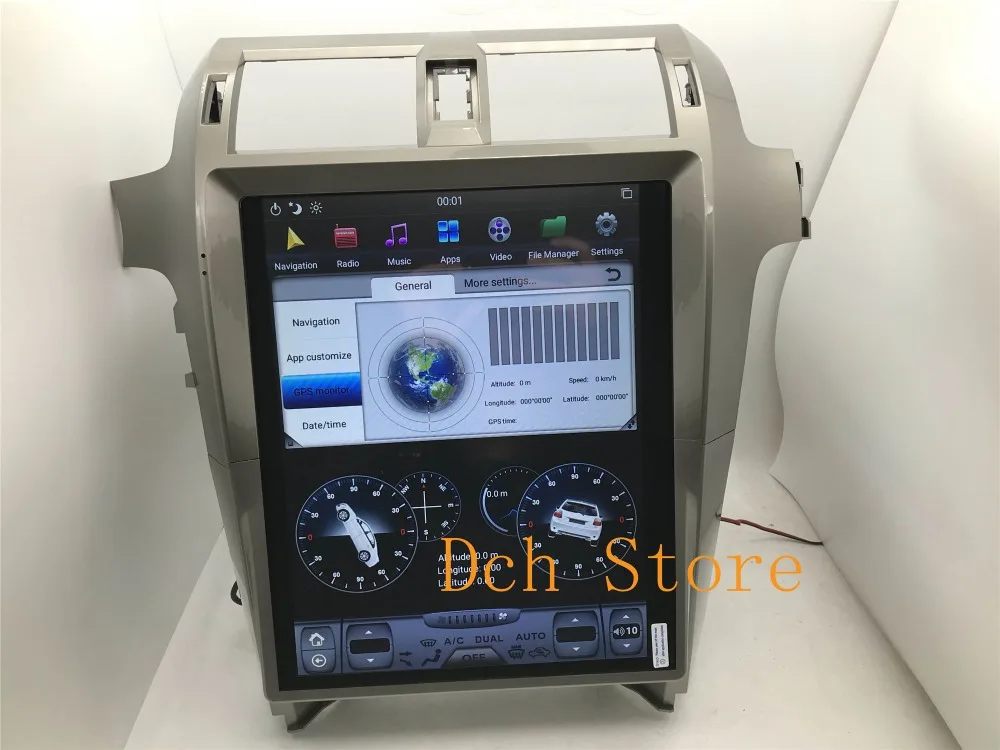 15 дюймов tesla стиль Android 8,1 PX6 автомобильный DVD gps навигация для lexus GX GX400 GX460 радио Поддержка 360