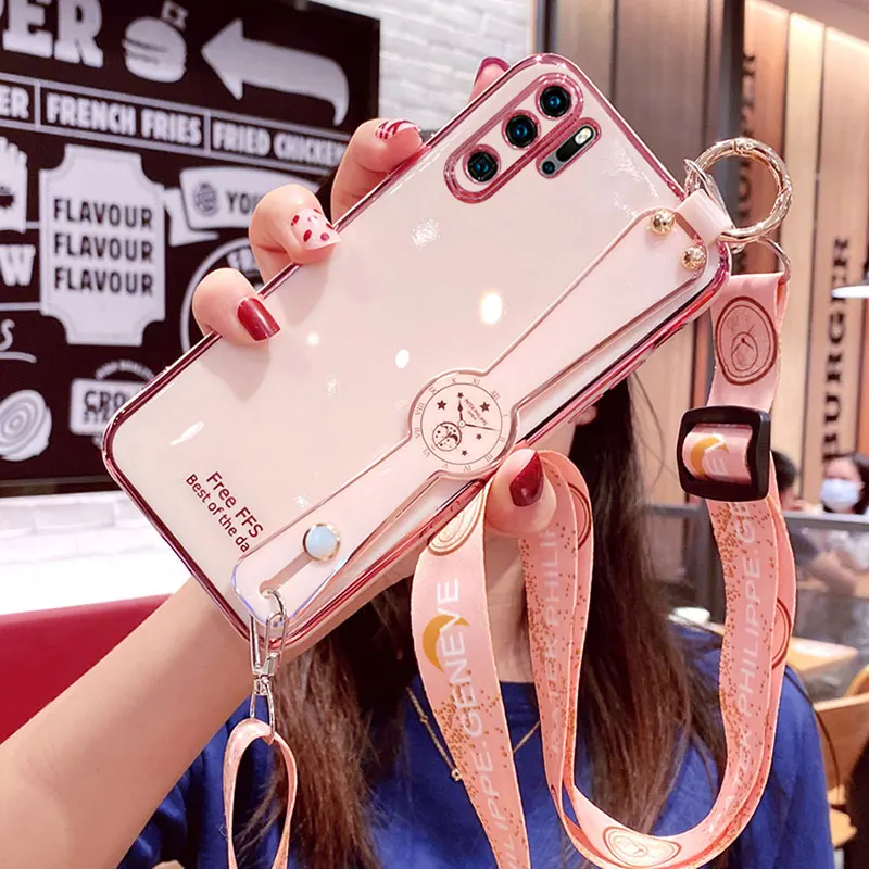 

Чехол для Huawei p30 Pro, противоударный, с ремешком