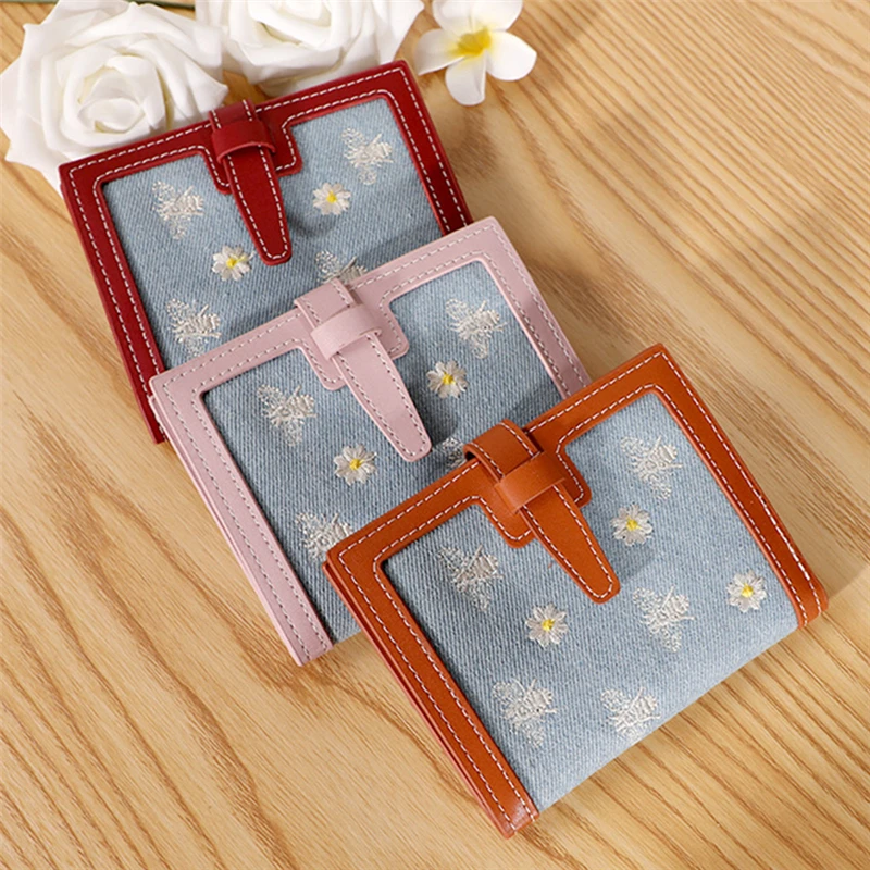 

6-Colors Korean Fashion Women's Wallets PU Leather Business Card Holders Female Small Short Coin Purses Clutch Money Bag Clip