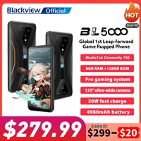 blackview bl5000 dual 5g smartphone ip68 waterproof 30w fast charge rugged gaming phone 8gb128gb 4980mah global mobile phone