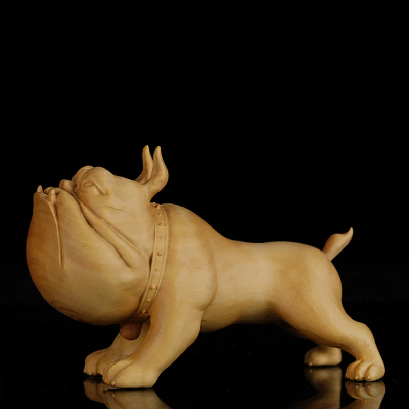 

Статуя французского бульдога из бокса, милая резная собака, украшение, яркие креативные животные, ремесла Heykel GY51