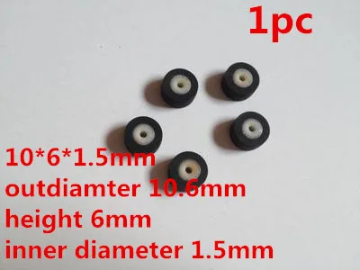 10x6x1.5mm 1 шт. 8*6*3 мм/11 мм* 6*2/10 мм* 5*1/10 мм* 6,8*1,4 автомобильный втягивающий ролик, палубный аудио рекордер давления пресс ремень шкив лента - Название цвета: 10x6x1.5mm