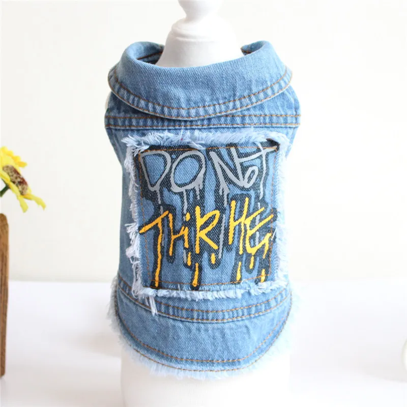 

Dog Vest Denim Jeans Coat Jacket Spring Autumn Summer Dog Clothes Cat Clothing Chihuahua Yorkie Poodle Bichon Pug Clothes Outfit