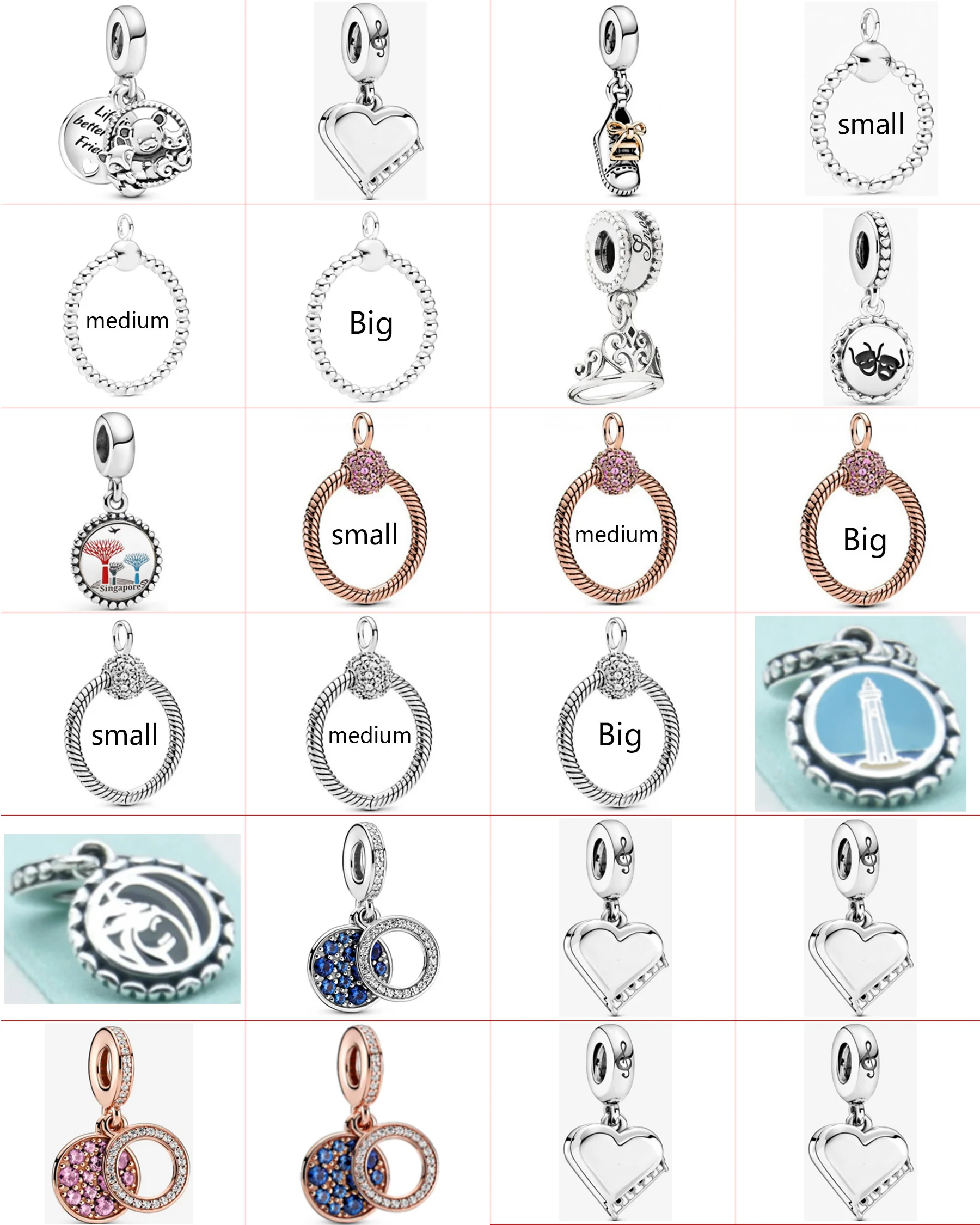 

2021 new style 925 sterling silver fashion DIY cartoon creative pendant charm factory direct sales