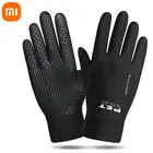 Зимние теплые перчатки Xiaomi для мужчин и женщин, противоскользящие ветрозащитные перчатки, дышащие перчатки для сенсорного экрана, спортивные лыжные перчатки для верховой езды