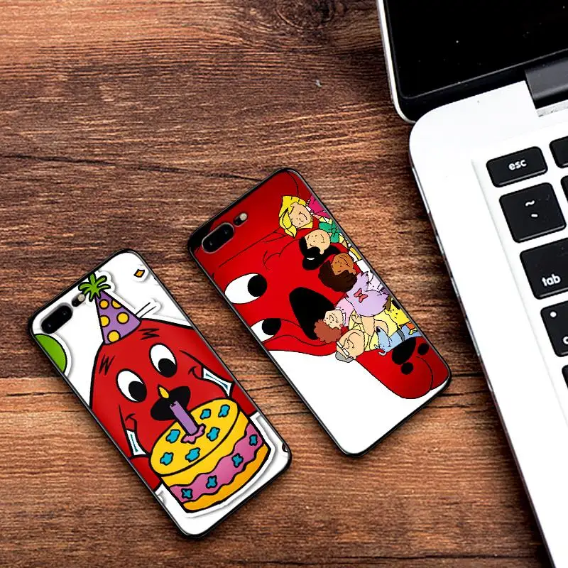 Чехлы для iPhone XR XS Max X 6 6S 7 8 Plus Clifford большая красная собака мягкая IMD задняя крышка
