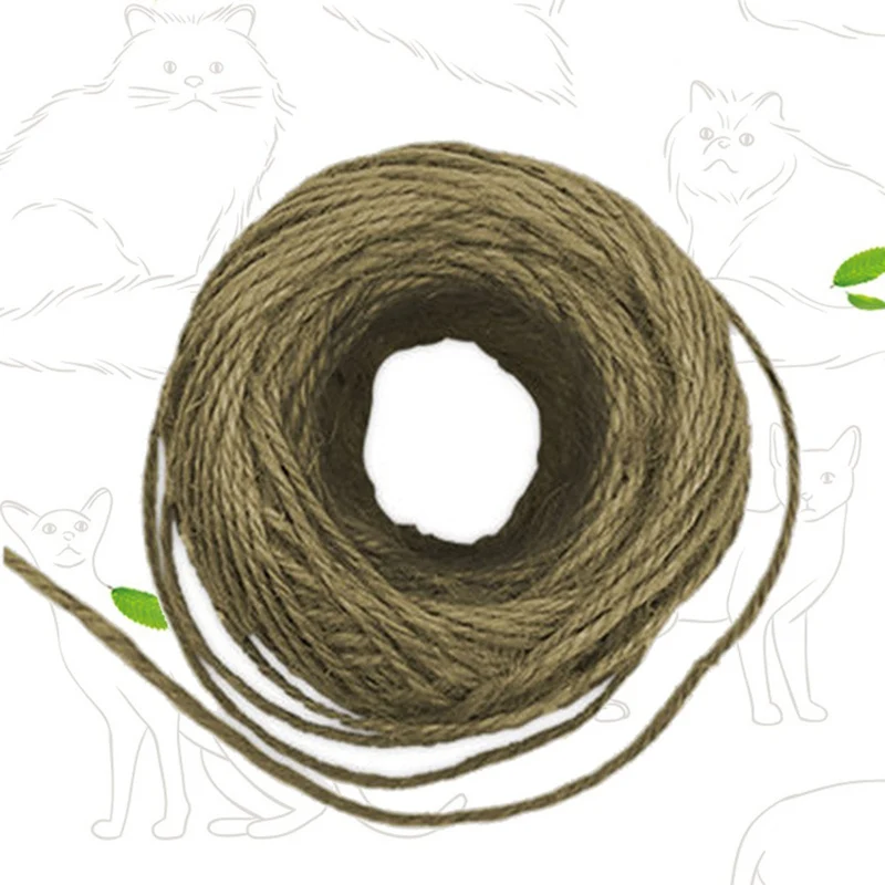 

50m Sisal Rope For Cats Scratching Post Toys Making DIY Desk Foot Stool Chair Legs Binding Rope Material For Cat Sharpen Claw