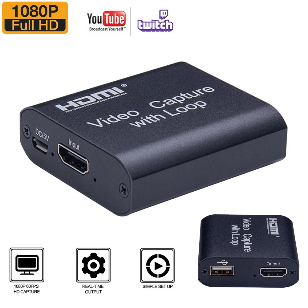 HDMI 2 0 к USB видеозахват 1080P 60 Гц HD рекордер для игр/видео в реальном времени HDTV