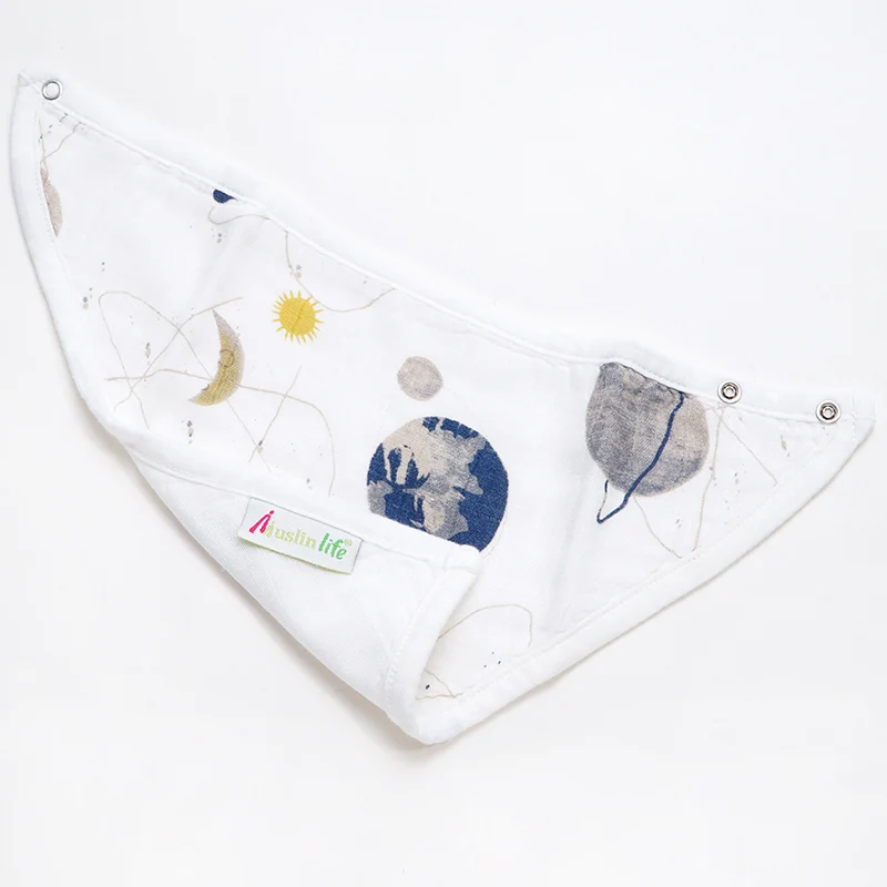 Cotton Bamboo Muslin 6 Layers Newborn Baby Bib Saliva Towel Bibs Burp Cloth Infant Toddler Bandana Feeding Apron Bavoir | Детская одежда