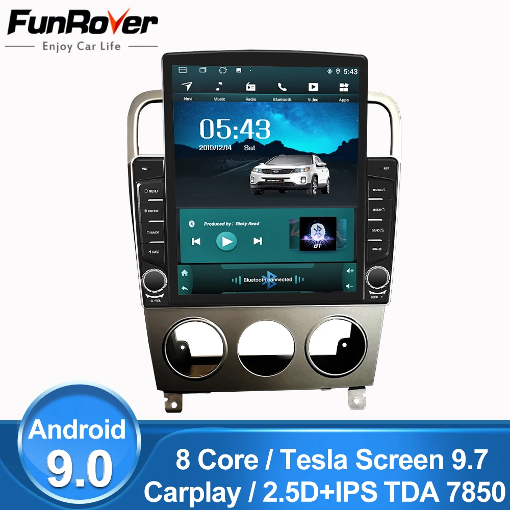 Funrover 9 7 &quotTesla экран Android 0 автомобильный мультимедийный плеер радио gps navi для Subaru