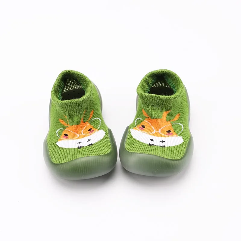 

Newborn Baby Toddler Infant Shoes with Soft Breathable Children Cartoon Animals Socks Shoes Boys Girls Non-slip First Walkers