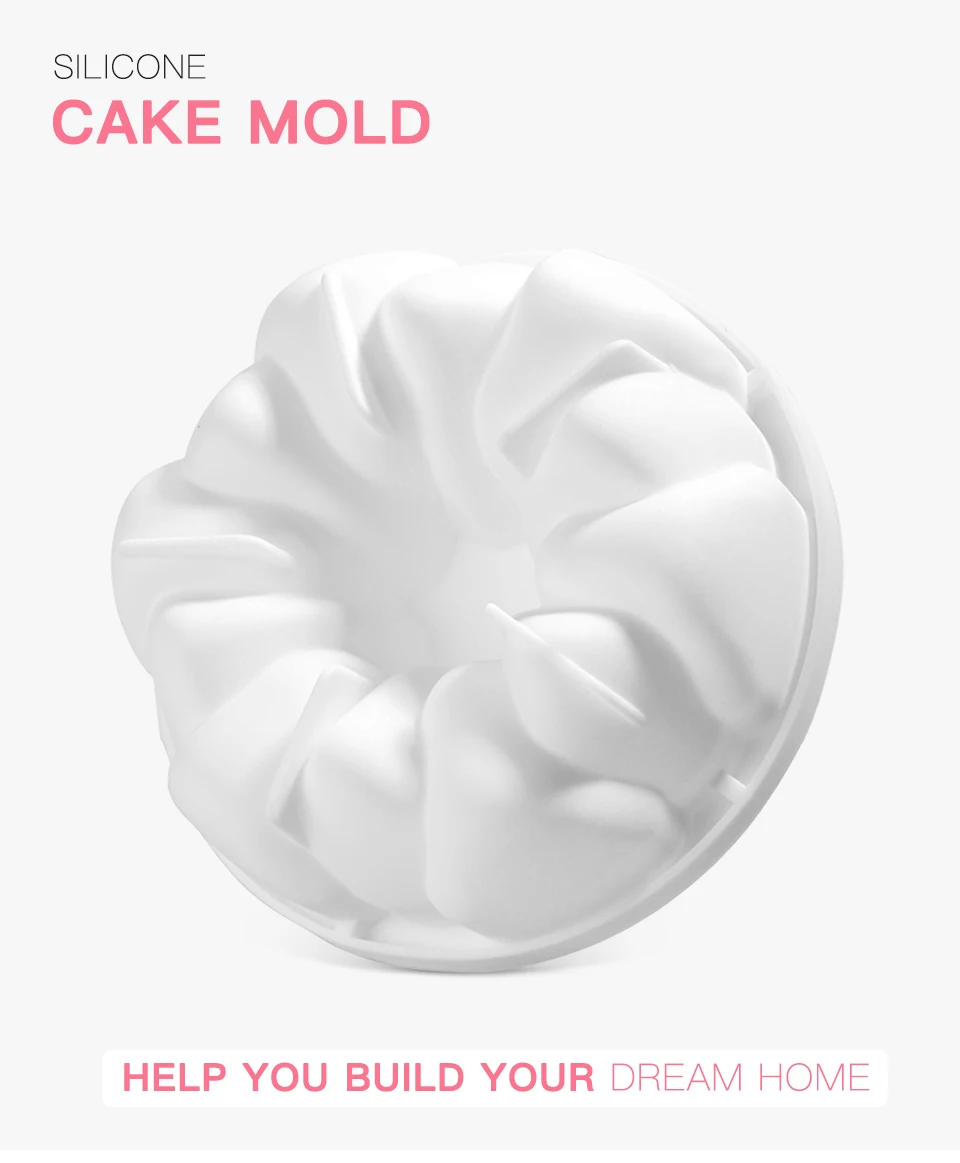 FUNBAKY 3D круглой формы силиконовые формы для торта украшения инструмент формы для выпечки коврик формы