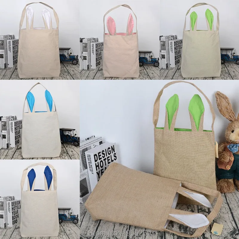 Персонализированные сумки тоут с пасхальным кроликом 32 стиля DIY милые пасхальные