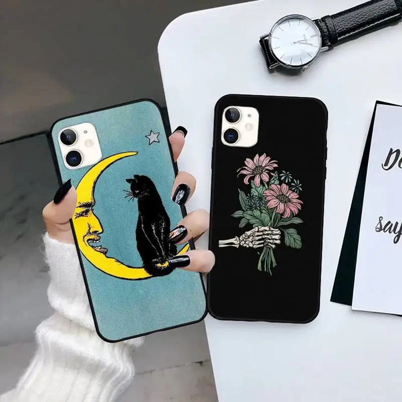 

Witches moon Tarot Mystery totem Phone Case for iPhone 7 8 11 12 Pro X XS XR Samsung A S 6 7 9plus 10plus 21s 71