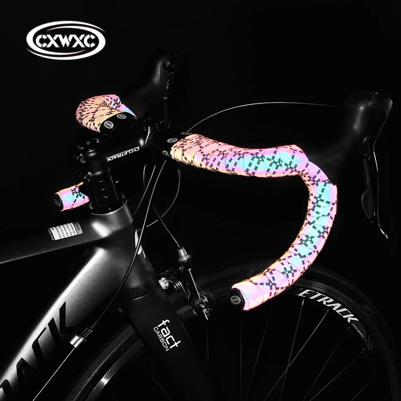 

CXWXC Bicycle Handlebar Tape Light Reflective Bike Bar Tape Cycling Handlebar Tapes Accessories for MTB Road Bike