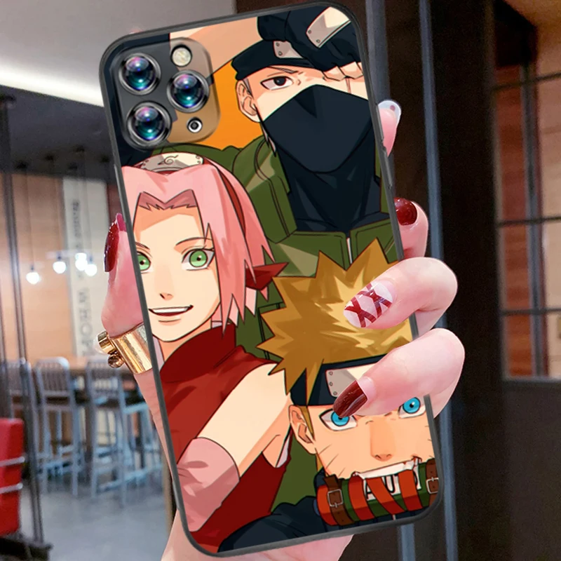 

N-Naruto Kakashi S-Sasuke Phone Case For iPhone 6 6S 7 8 Plus Ultra Thin Cellphone Cool Black TPU Full Protection Personalised