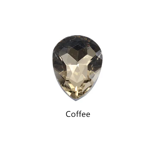 coffee 10 шт./упак. стеклянные кристаллы, стразы 3D капли воды камни для дизайна ногтей украшение стразами полировки обувь очаровательного дизайна аксессуары ювелирные изделия - Цвет: coffee