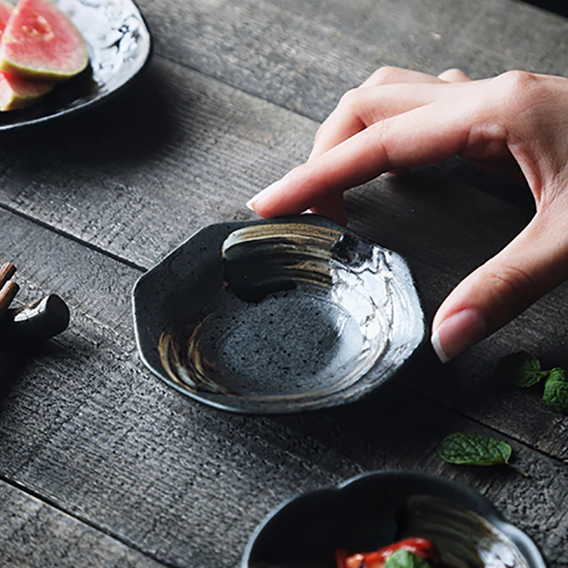 RHE маленький керамика блюдо соус чаша мини японской вишни Тарелка Для Приправ