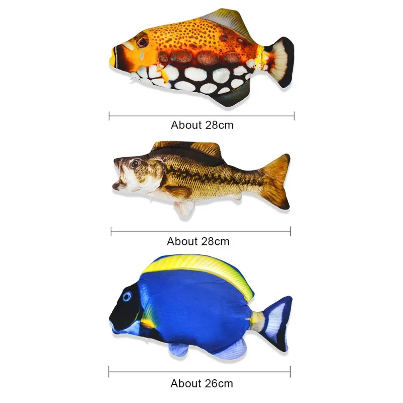 

Electric Fish Cat Toy USB Charging Simulation Dancing Jumping Moving Floppy Fish Cat Toy For Cats Toys Interactive Hotsale