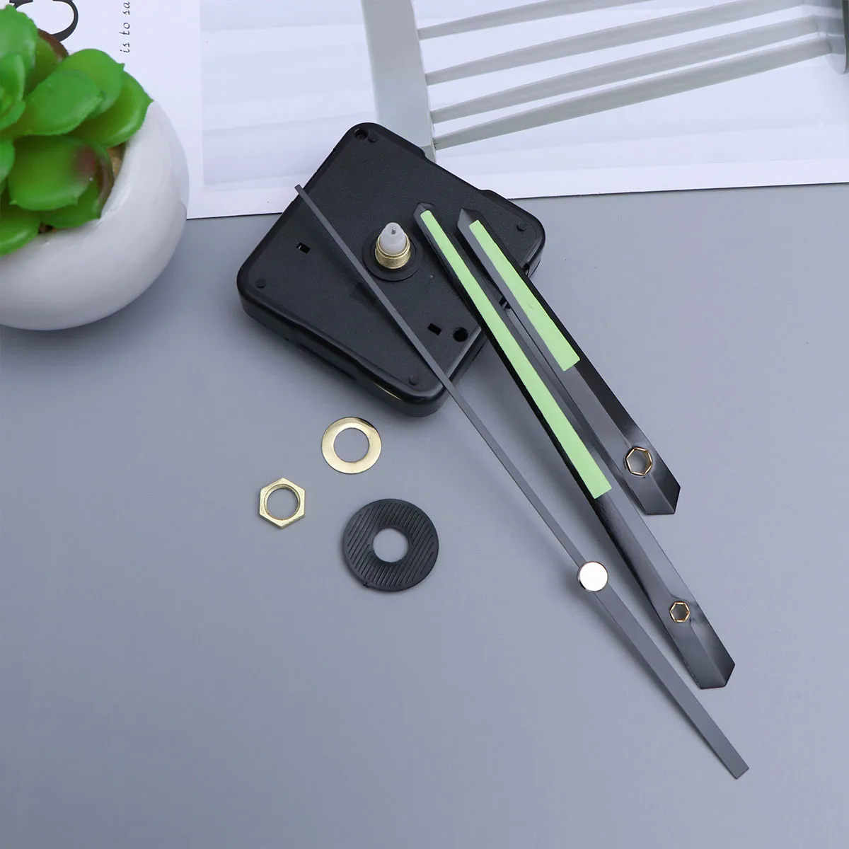 1 комплект бесшумные большие настенные часы кварцевый механизм DIY Набор для ремонта рук набор инструментов с крюком Замена запасных частей