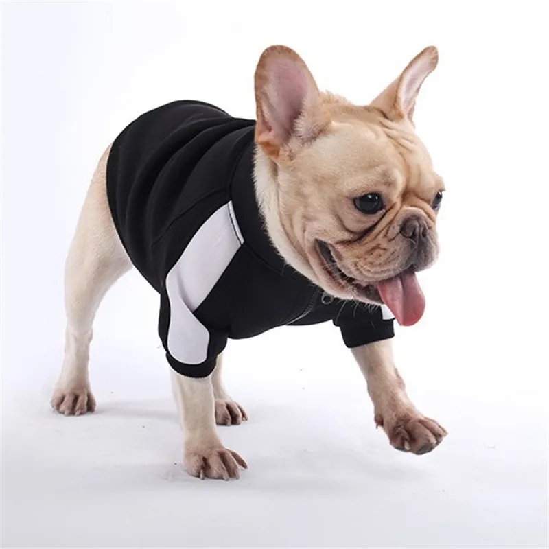 Зимняя теплая одежда для домашних животных спортивные толстовки маленьких собак