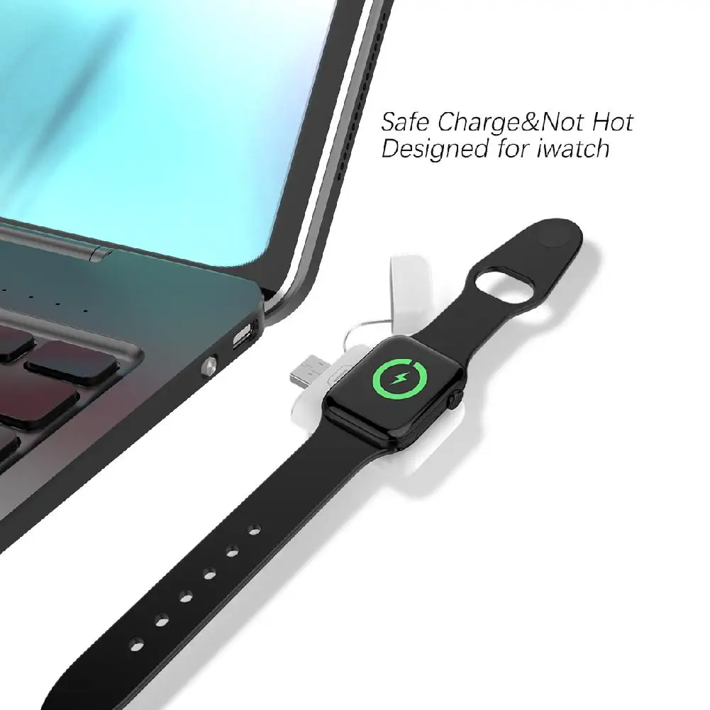 Для iWatch 1 2 3 4 Беспроводное зарядное устройство портативное 1000 мАч Micro USB 5V 1A мини