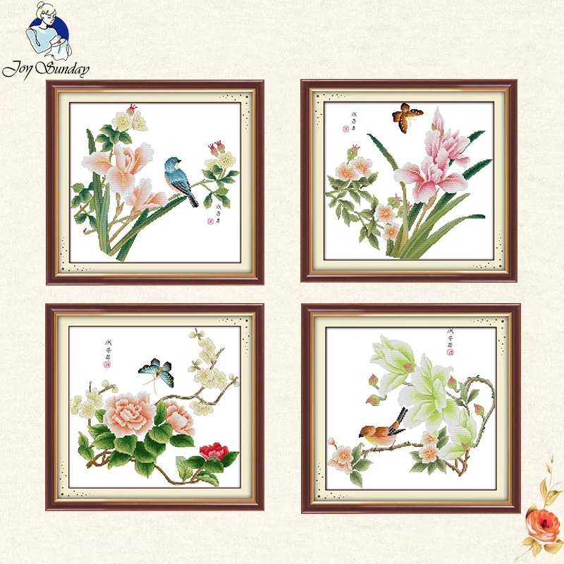 

Набор для вышивки крестиком Joy Sunday «счастливые цветы»