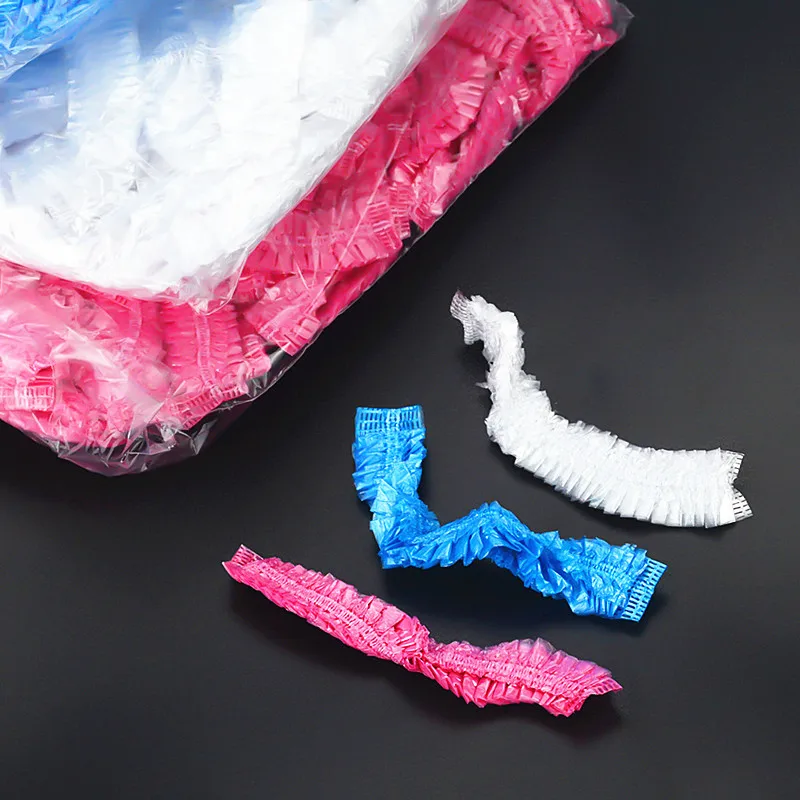 100 шт. одноразовые Эластичный душ Кепки прозрачный спа салон отель душевая