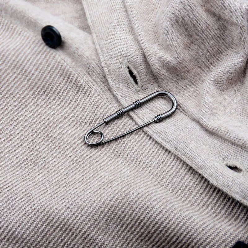 Черная булавка для шали в стиле ретро большой шарф-свитер с пряжкой