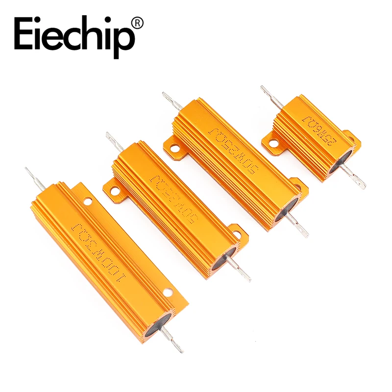 2 шт. 100 Вт с проволочной обмоткой резистор Алюминий металлический корпус Чехол RX24