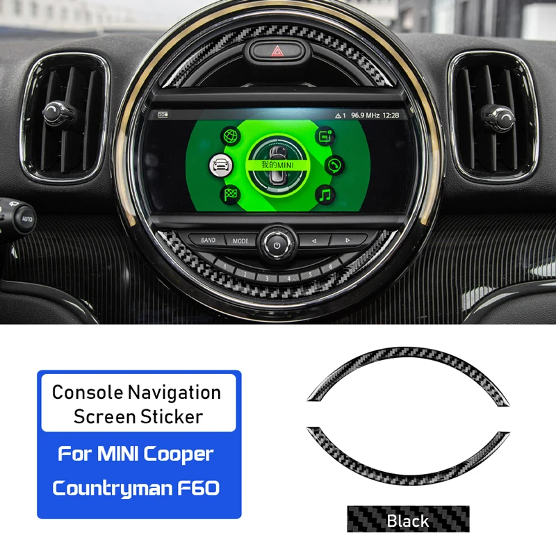 

Ambermilе углеродное волокно для Mini Cooper Countryman F60 JCW аксессуары внутренняя отделка автомобильной консоли навигационная крышка экрана наклейка